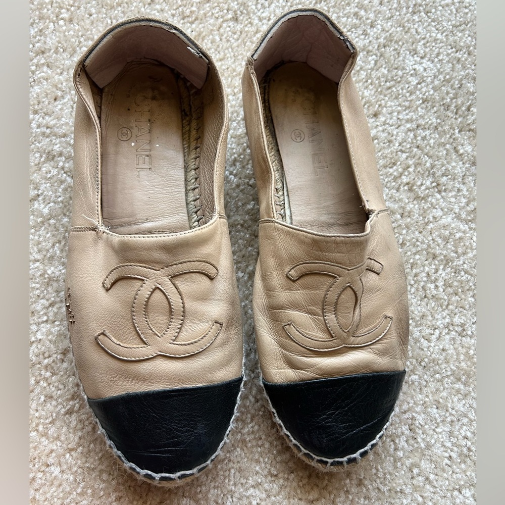Chanel Lambskin Espadrilles used